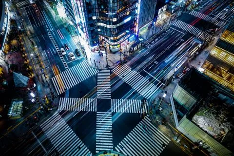 Sukiyabashi intersection of image Stock Photos