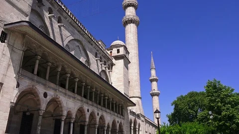 Suleymaniye Mosque - a grand complex of the Ottoman era, the largest Islamic Stock-Footage 110965396