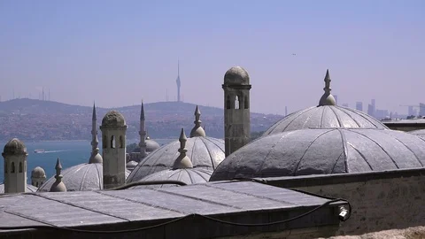 Suleymaniye Mosque - a grand complex of the Ottoman era, Turkey Video stock 112718162