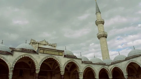 Suleymaniye Mosque Inner Compound 1 Stock Footage 106751044