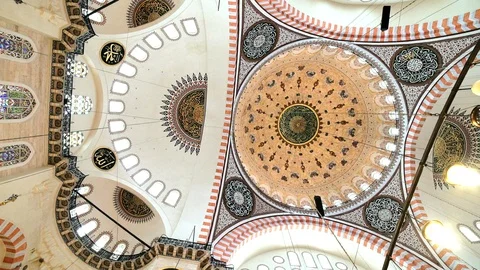 Suleymaniye Mosque Interior Stock Footage 91311151