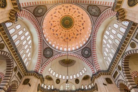 Suleymaniye Mosque interior Stock Photos
