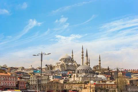 Suleymaniye mosque in spring Stock Photos