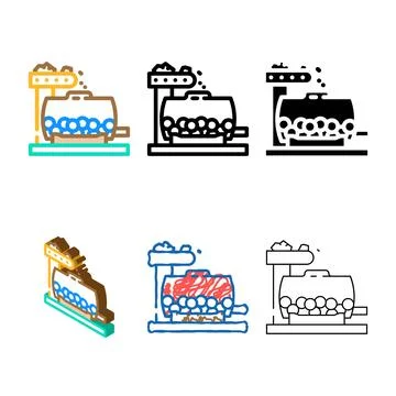 Sulfide ore processing clean copper color icon vector Stock Illustration