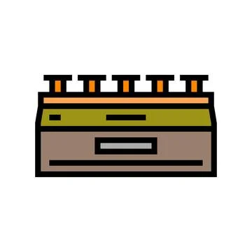 Sulfide ore processing copper color icon vector illustration イラスト素材