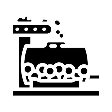 Sulfide ore processing copper glyph icon vector illustration イラスト素材