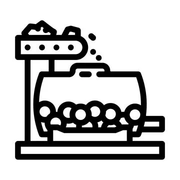 Sulfide ore processing copper line icon vector illustration イラスト素材