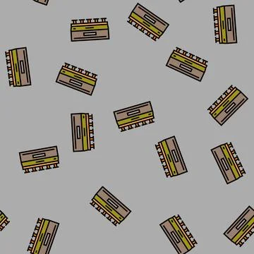 Sulfide ore processing copper vector seamless pattern 스톡 일러스트