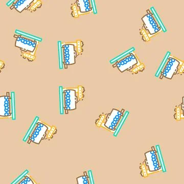 Sulfide ore processing copper vector seamless pattern イラスト素材