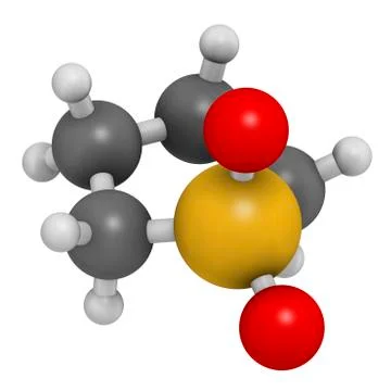 Sulfolane industrial solvent molecule Stock Illustration
