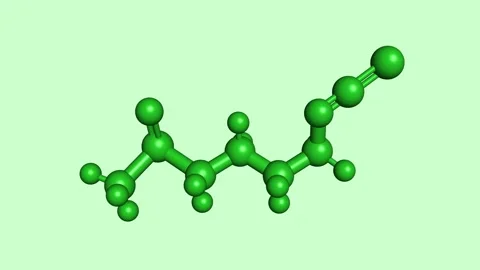 Sulforaphane molecule cruciferous vegetables component green chemical Loop 3D Stock Footage 166577337