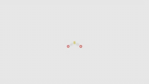 Sulfur Dioxide SO2 Lewis Structure Animation Clean No Text Alpha 4K Vídeos de archivo 339310158