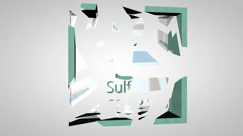 Sulfur. Element of the periodic table of the Mendeleev system. Stock Footage 80732283