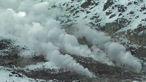 Sulfur Mountain: Erupting Smoke 스톡 동영상 332393873