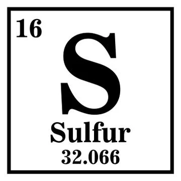 Sulfur Periodic Table of the Elements Vector illustration eps 10 Illustrazione stock