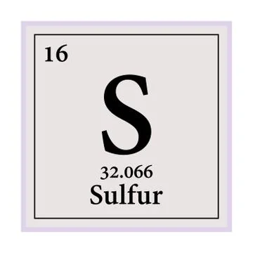 Sulfur Periodic Table of the Elements Vector illustration eps 10 Stock Illustration