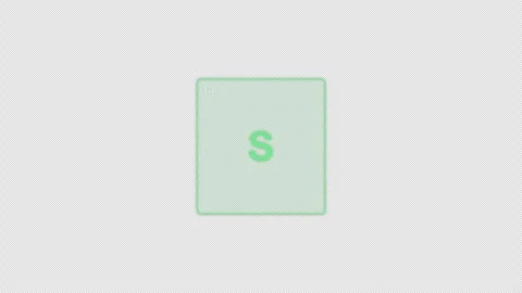 Sulfur S Periodic Table Element Tile Clean No Text Animation Video Overlay Alpha Stock-Footage 339371367