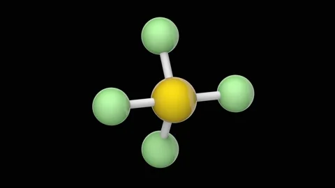 Sulfur tetrafluoride (SF4). Seamless loop. RGB + Alpha (Transparent) channel. Stock Footage 153973448