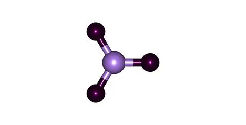 Sulfur trioxide molecular structure on white background Stock Illustration