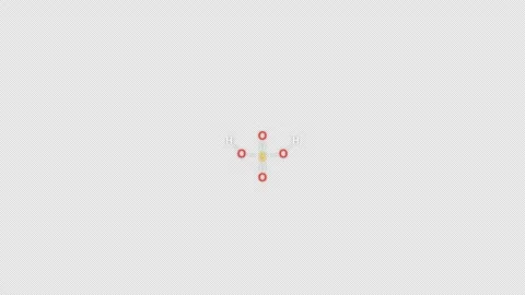 Sulfuric Acid H2SO4 Lewis Structure Animation Clean No Text Alpha 4K Видео 339310077