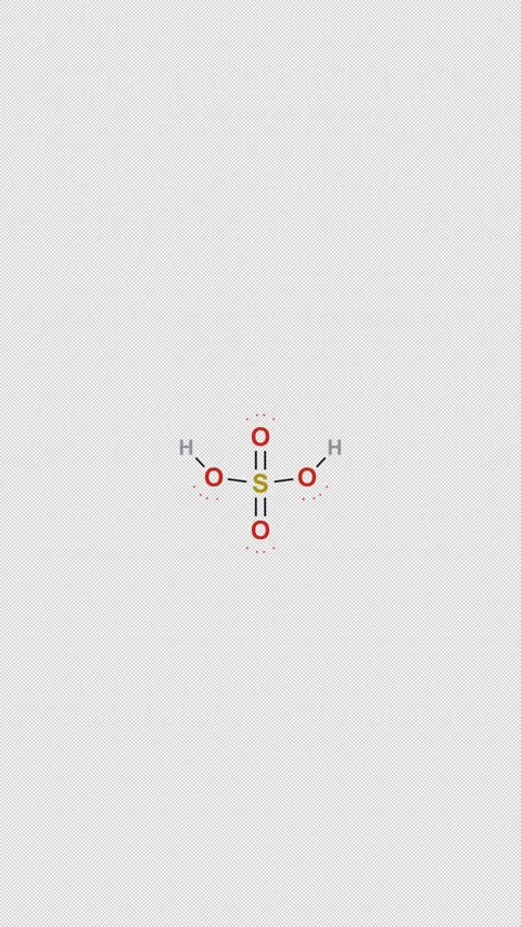 Sulfuric Acid H2SO4 Lewis Structure Clean No Text Alpha 4K Vertical 9x16 Light Vídeos de archivo 339506253
