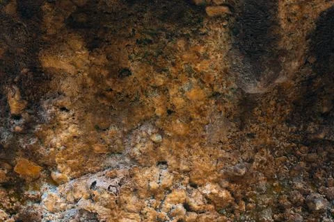 Sulfuric rock close up. Background image Stock Photos