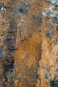 Sulfuric rock close up. Background image. Vertical photo Stock Photos