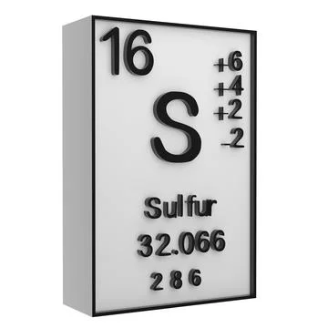 Sulfur,Phosphorus on the periodic table of the elements on white blackgroun.. イラスト素材