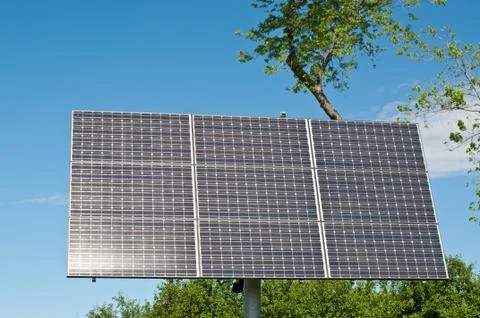Sulight Reflecting on Solar Panel Stock Photos