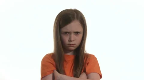 Sulky child Stock Footage 22637203