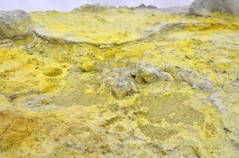 Sulphur spring in vulcano Stock Photos