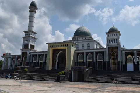 Sultan Abdul Jalil Muzafarsyah Great Mosque at Mempura In Siak, Riau. Stock Photos
