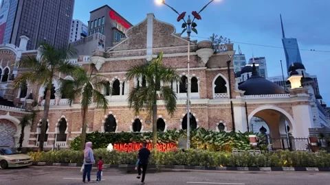 Sultan Abdul Samad Building in blue hour Stock-Footage 318260888
