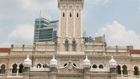 Sultan Abdul Samad Building clock tower Video stock 231699098