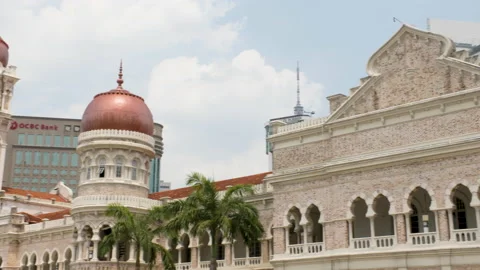 Sultan Abdul Samad Building clock tower Stock Footage 231699165