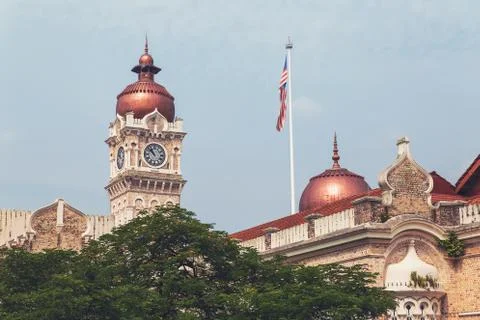 Sultan Abdul Samad Building closeup view in Kuala Lumpur, Malaysia Stock Photos