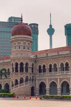 Sultan Abdul Samad Building closeup view in Kuala Lumpur, Malaysia Foto stock