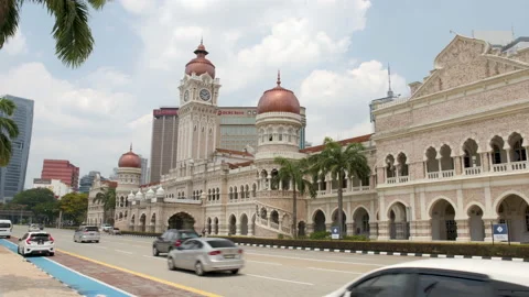 Sultan Abdul Samad Building exterior on wide shot Stock Footage 231699056