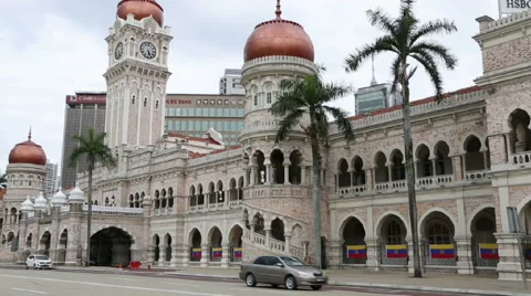 Sultan Abdul Samad Building in Kuala Lumpur Stock Footage 47572632