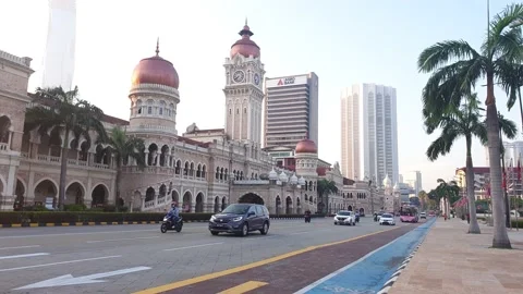The Sultan Abdul Samad Building in Kuala Lumpur, Malaysia. Stock Footage 162339540
