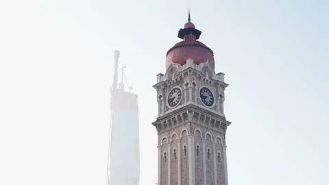 The Sultan Abdul Samad Building in Kuala Lumpur, Malaysia. Stock Footage 162340150
