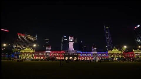 Sultan Abdul Samad building in Kuala Lumpur Stock-Footage 342756054