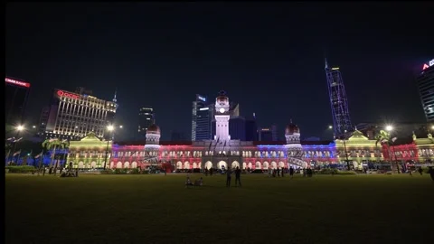 Sultan Abdul Samad building in Kuala Lumpur Stock-Footage 342756056