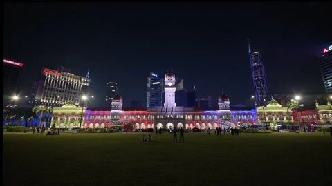 Sultan Abdul Samad building in Kuala Lumpur Stock-Footage 342756202