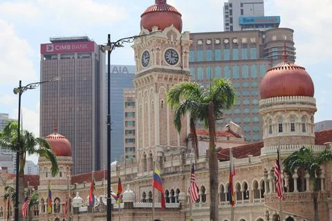 The Sultan Abdul Samad Building in Kuala Lumpur. This iconic building Stock Photos