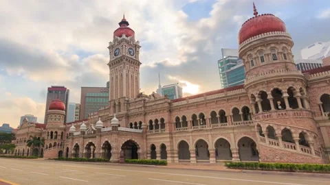 Sultan Abdul Samad Building Landmark Historical Place Of Kuala Lumpur, MALAYSIA Stock Footage 195293359