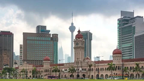 Sultan Abdul Samad Building Landmark Historical Place Of Kuala Lumpur, MALAYSIA Stock Footage 195293363