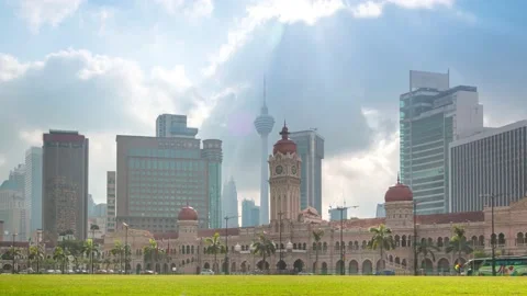 Sultan Abdul Samad Building Landmark Historical Place Of Kuala Lumpur, MALAYSIA Stock Footage 195293372