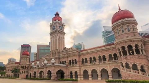 Sultan Abdul Samad Building Landmark Historical Place Of Kuala Lumpur, MALAYSIA Stock Footage 195293378