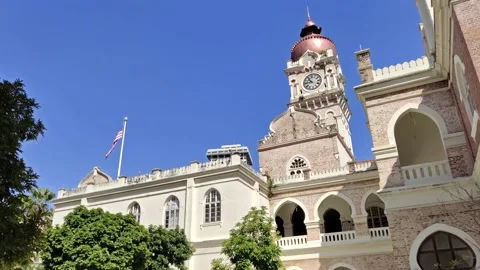 The Sultan Abdul Samad building is located in front of the Merdeka Square 動画素材 197790365